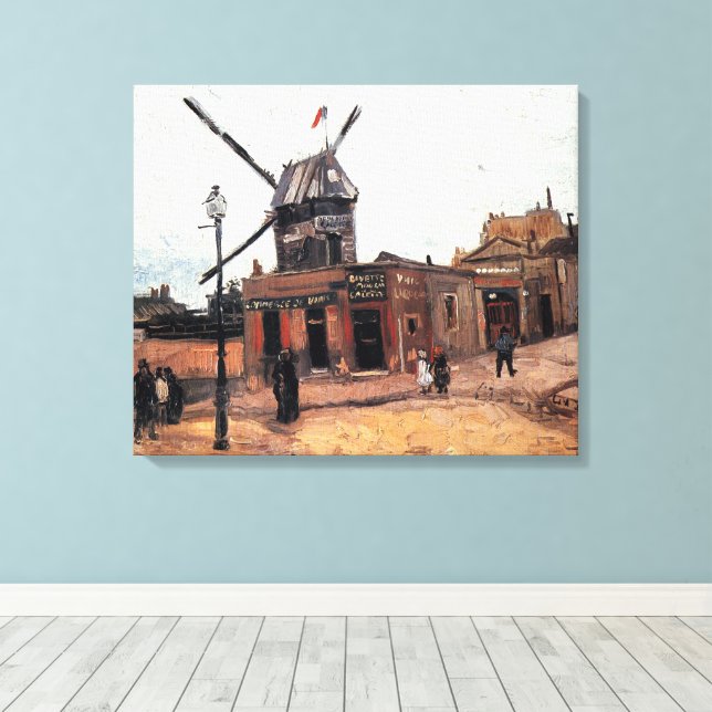 Toile Le Moulin de la Galette par Vincent van Gogh (Insitu (Plancher de Bois))