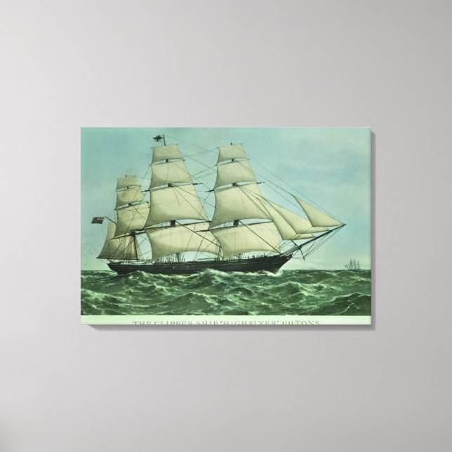Toile Le navire Clipper "Highflyer", 1111 tonnes (Recto)