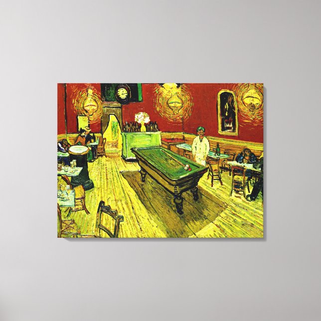 Toile Le Night Café de Vincent van Gogh (Recto)