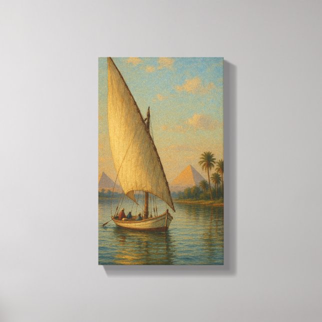 Toile Le Nil et les Pyramides à Dusk (Recto)