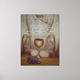 Toile Le Pain de Vie : Calendrier 2026 de la Sainte Euch