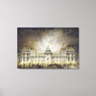 Toile Le palais du luxembourgeois illuminé