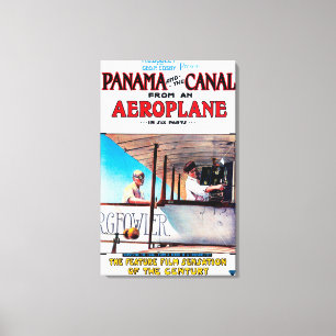 Toile Le Panama et le cinéma de l'avion Canal Promo Post