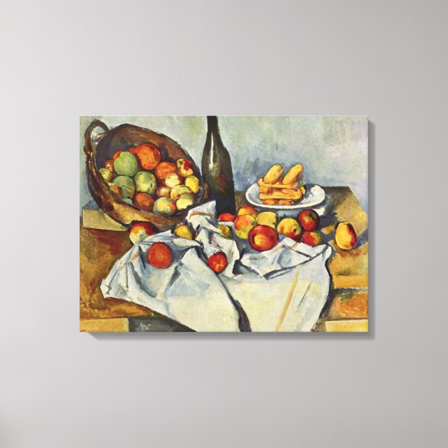 Toile Le panier des pommes de Paul Cezanne (Recto)