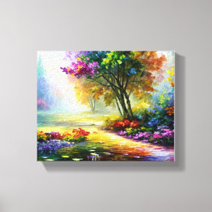 Toile Le paradis forestier enchanteur : un paysage rêvé