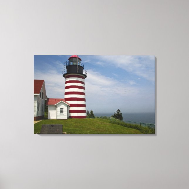 Toile Le parc d'État du phare de West Quoddy Head est le (Recto)