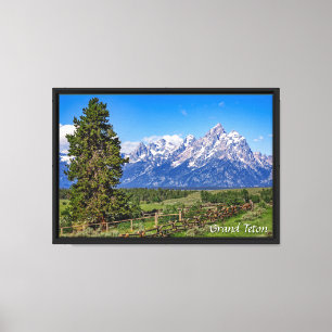 Toile Le parc national de Grand Teton dans le Wyoming