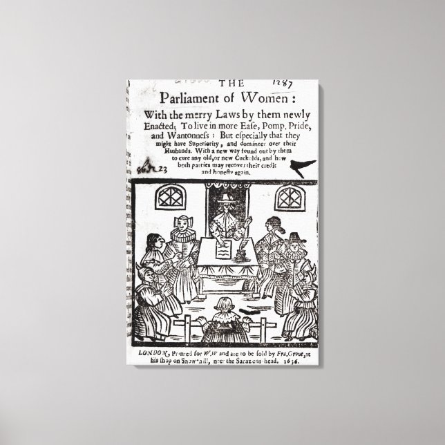 Toile Le Parlement des femmes, 1656 (Recto)