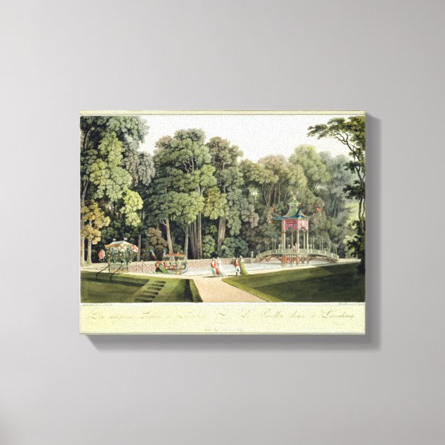 Toile Le Pavillon chinois dans les Jardins de Laxenburg, (Recto)