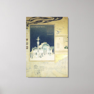 Toile Le pavillon de Stadtbahn de Vienne