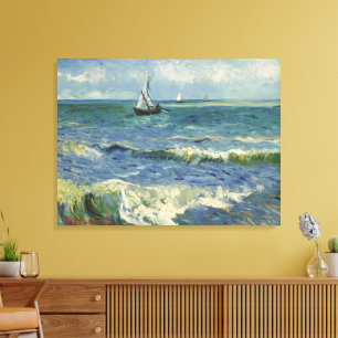 Toile Le paysage marin de Van Gogh aux Saintes Maries de