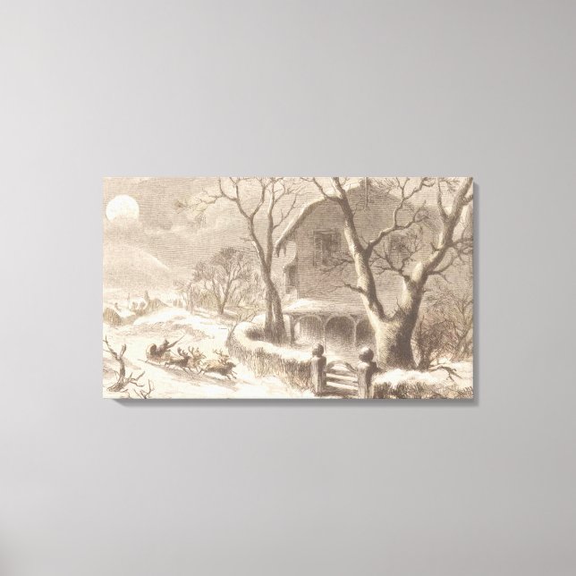 Toile Le Père Noël la veille de Noël (Recto)