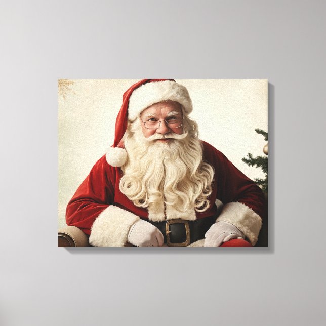 Toile Le Père Noël nostalgique de l'arbre de Noël (Recto)