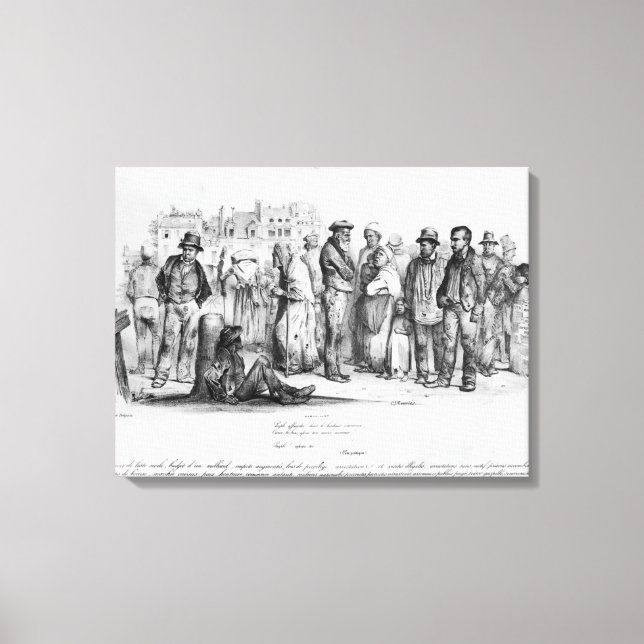 Toile Le peuple émancipé, de 'La Caricature' (Recto)