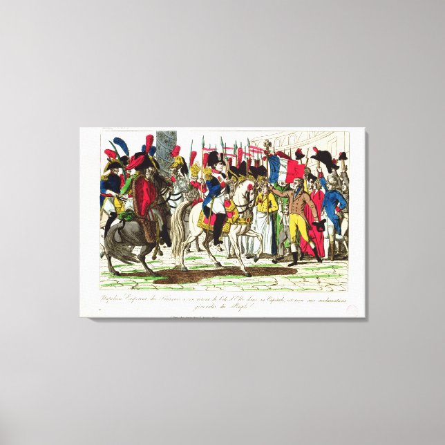 Toile Le peuple parisien acclamant Napoléon (Recto)