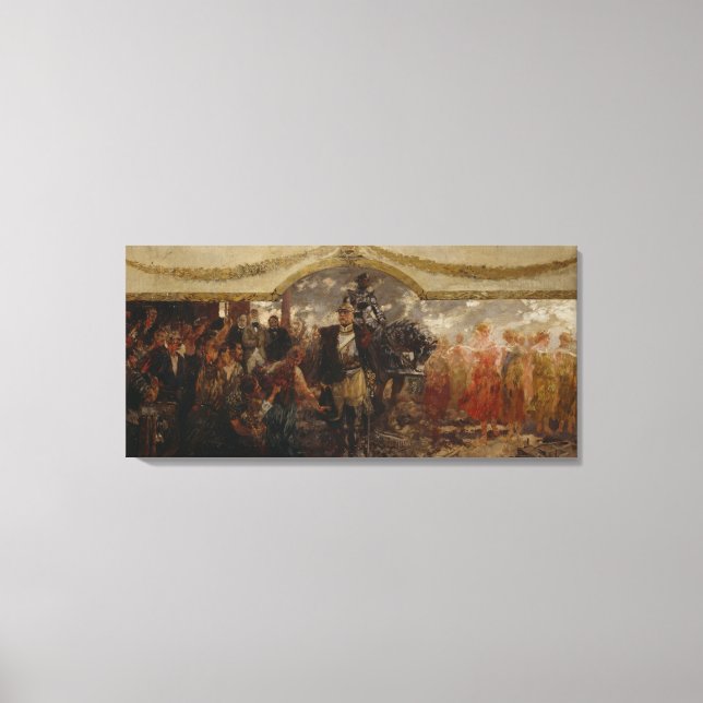 Toile Le peuple rend hommage à Bismarck, 1911 (Recto)