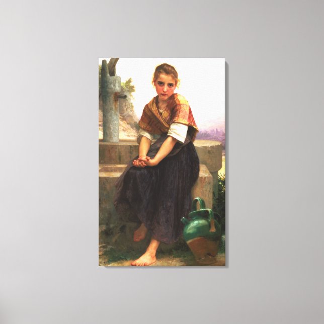 Toile Le Pitcher brisé par William-Adolphe Bouguereau (Recto)