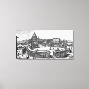 Toile Le plan original de Bernini pour le carré de St