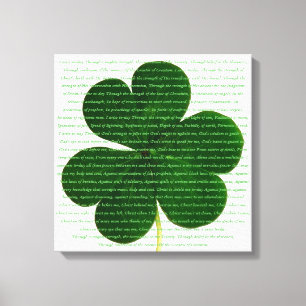 Toile Le poème irlandais de Saint Patrick Le Shamrock d