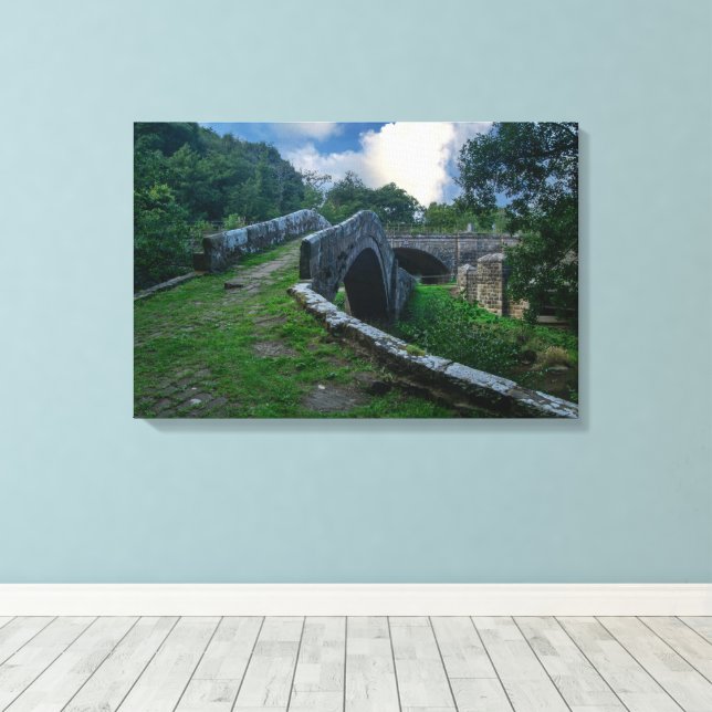 Toile Le pont de Beggar, Glaisdale (Insitu (Plancher de Bois))