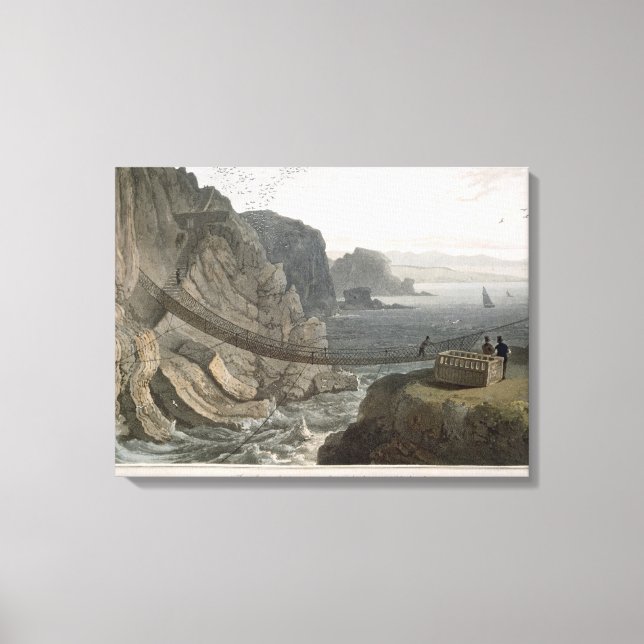 Toile Le pont de corde près du phare, Holyhead, pour (Recto)