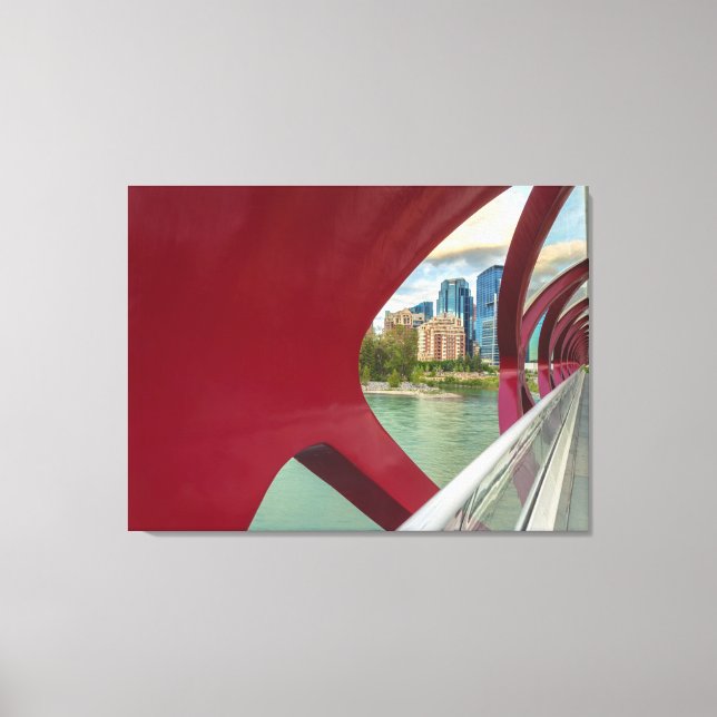 Toile Le pont de la paix et le paysage urbain de Calgary (Recto)