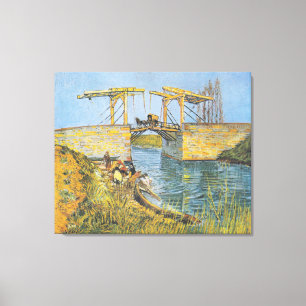 Toile Le pont des Langlois à Arles avec femmes en lave
