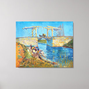 Toile Le pont des Langlois à Arles avec femmes en lave