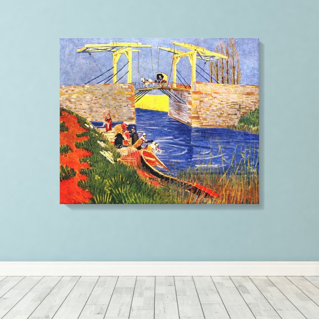 Toile Le pont Langlois à Arles par Vincent van Gogh (Insitu (Plancher de Bois))