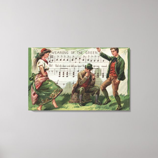 Toile Le port de la Sheetmusic verte (Recto)