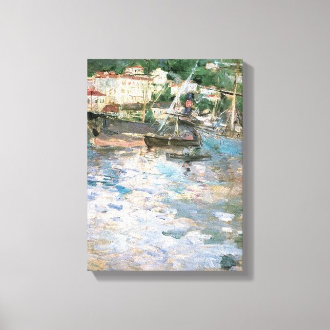 Toile Le Port, Nice par Berthe Morisot, Beaux-Arts Ancie (Recto)