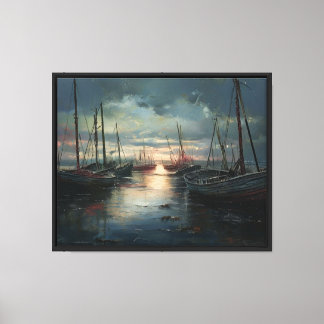 Toile Le port silencieux