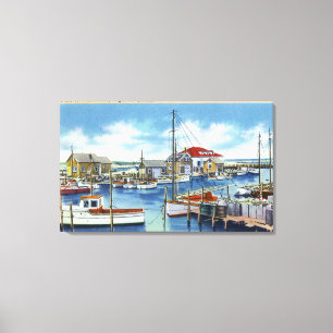 Toile Le port sur le front de mer