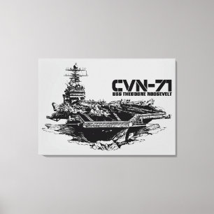 Toile Le porte-avions Theodore Roosevelt Wrappedcanvas