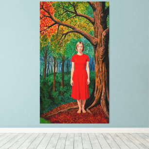 Toile “Le portrait de Holly” - Une robe lumineuse pour l