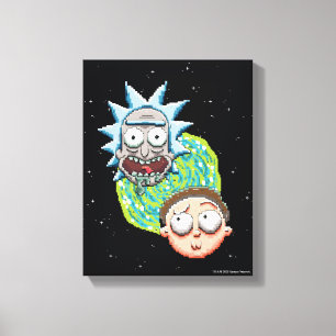 Toile Le Portrait de Rick et Morty