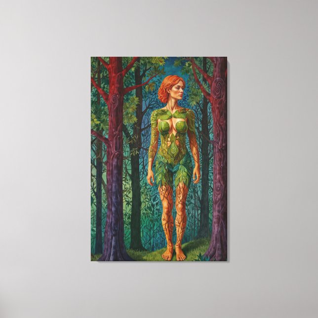 Toile “Le Portrait de Viridra” -  Veines de la Canopée   (Recto)