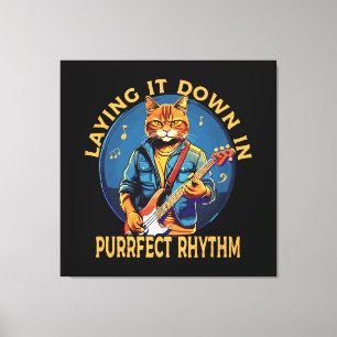Toile Le poser au rythme purr-fait