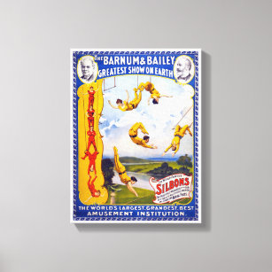 Toile Le Poster vintage Barnum & Bailey 1896 restauré