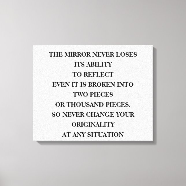 Toile Le pouvoir intemporel du miroir de réfléchir, peu  (Recto)