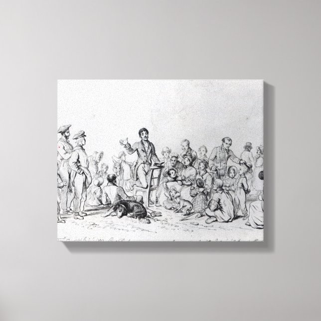 Toile Le prédicateur, 1837 (Recto)