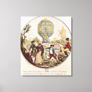 Toile Le premier voyage aérien par Monsieur Francois