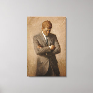 Toile Le président américain John Kennedy Portrait peint
