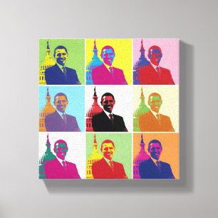 Toile Le président américain Obama Funky Modern Pop Art 