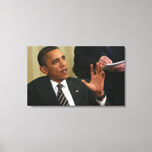 Toile Le Président Barack Obama parle à la presse