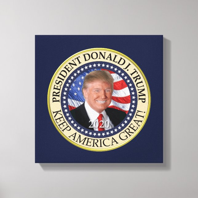 Toile Le président Donald Trump 2020 garde l'Amérique gr (Recto)
