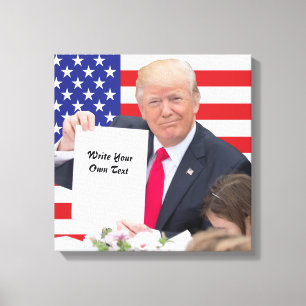 Toile Le Président Donald Trump - écrivez votre propre
