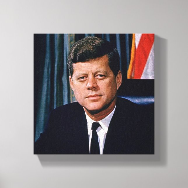 Toile Le président John F Kennedy Portrait JFK 35e 8e x8 (Recto)