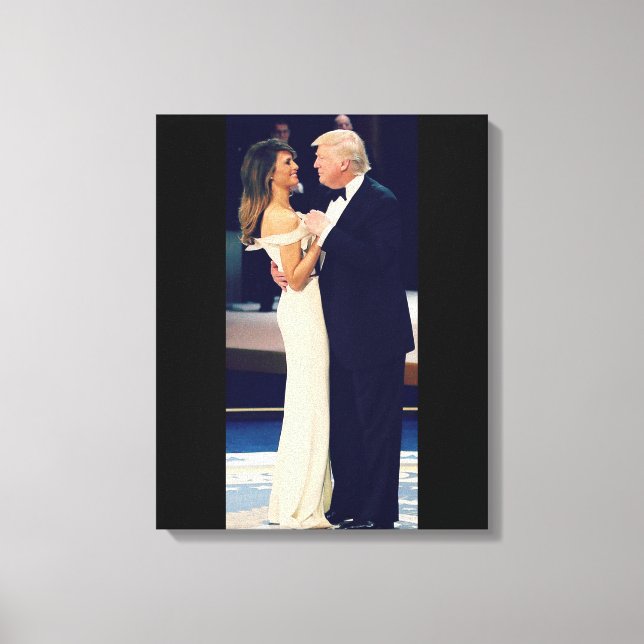 Toile Le président Trump et Melania Dancing (Recto)