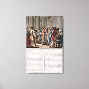 Toile Le prince de Conti (1664-1709) félicite le duc o